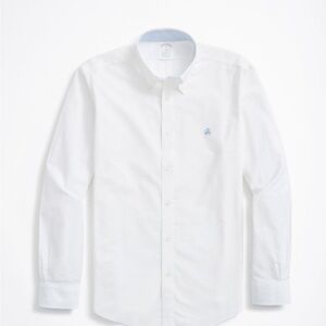 Brooks Brothers Dress Shirt Milano Fit White (L)